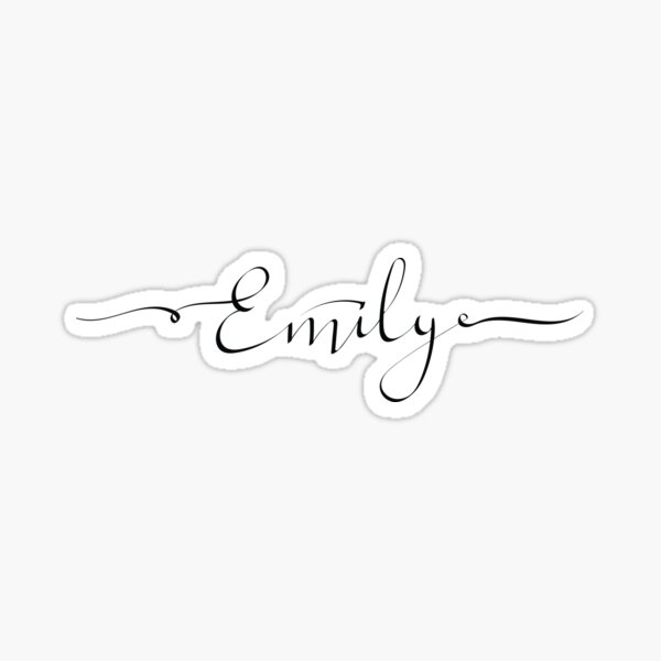 "Emily Script" Sticker by FiveNiches | Redbubble
