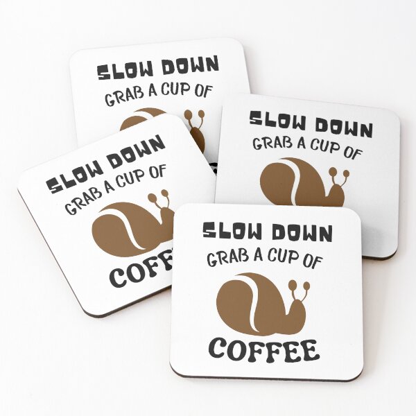 Item preview, Slow down, grab a cup of coffee | A gift for coffee lover | Snail and Coffee bean design designed and sold by subtleday.