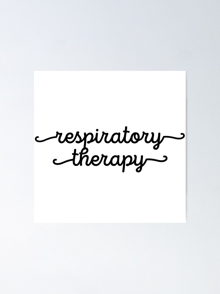 Aperçu 1 sur 3. Poster avec l'œuvre Respiratory therapy typography créée et vendue par flatbrownbread.