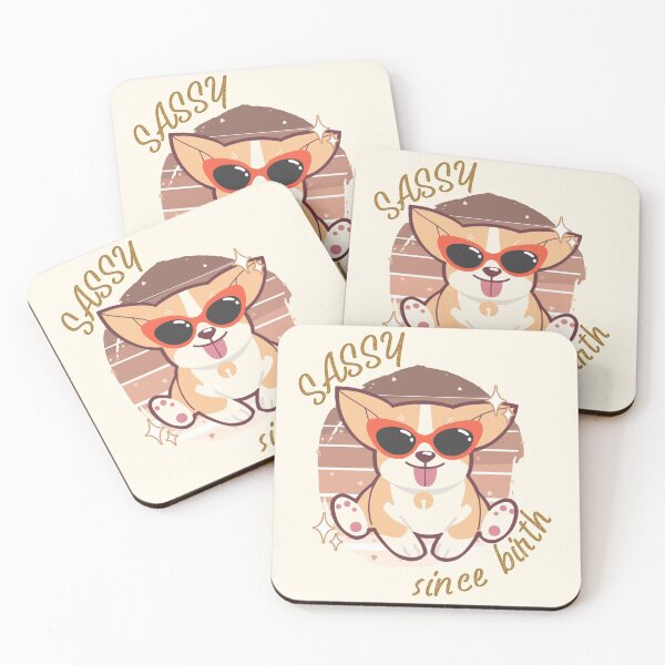 Item preview, Sassy Since Birth Cute Corgi Wearing Sunglasses designed and sold by sunnyxvibesss.