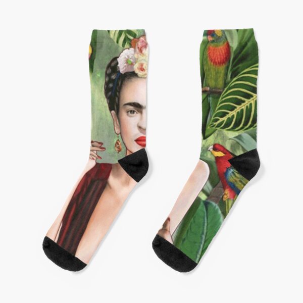 Frida Khalo Flowers Socks