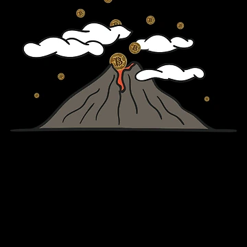 Imagen de la obra Bitcoin Volcano Mining Cryptocurrency HODL Crypto BTC Gear de DynamicDesign