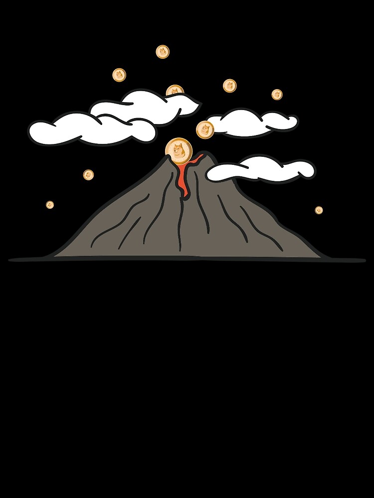 Thumbnail 3 von 3, Tuch, Dogecoin Volcano Mining Cryptocurrency HODL Crypto Doge Gear designt und verkauft von DynamicDesign.