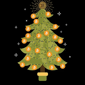 Imagen de la obra Bitcoin Christmas Tree Cryptocurrency HODL BTC For Christmas Gear de DynamicDesign