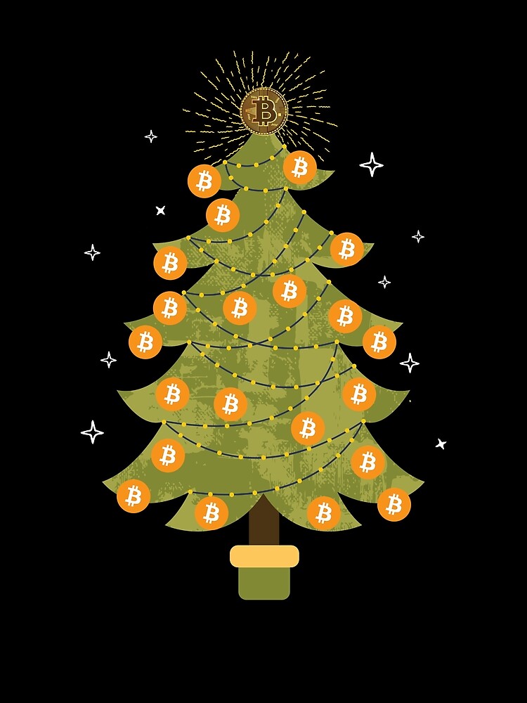 Thumbnail 3 von 3, Tuch, Bitcoin Christmas Tree Cryptocurrency HODL BTC For Christmas Gear designt und verkauft von DynamicDesign.