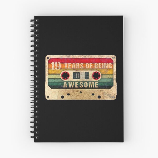 Item preview, 19 Years Of Being Awesome, 80s Retro Video Cassette Mixtape, 19th Birthday Gift designed and sold by GoldenGerrari.