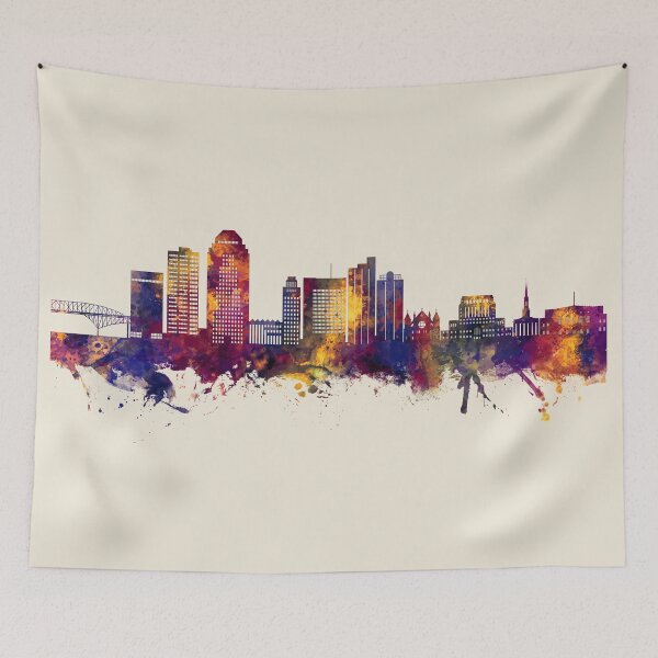 Item preview, Shreveport Louisiana Skyline designed and sold by ArtPrints.