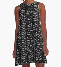 Vestido acampanado Tiburones y Rayos: versión oscura