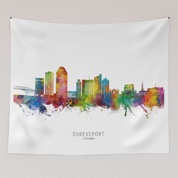 Item preview, Shreveport Louisiana Skyline designed and sold by ArtPrints.