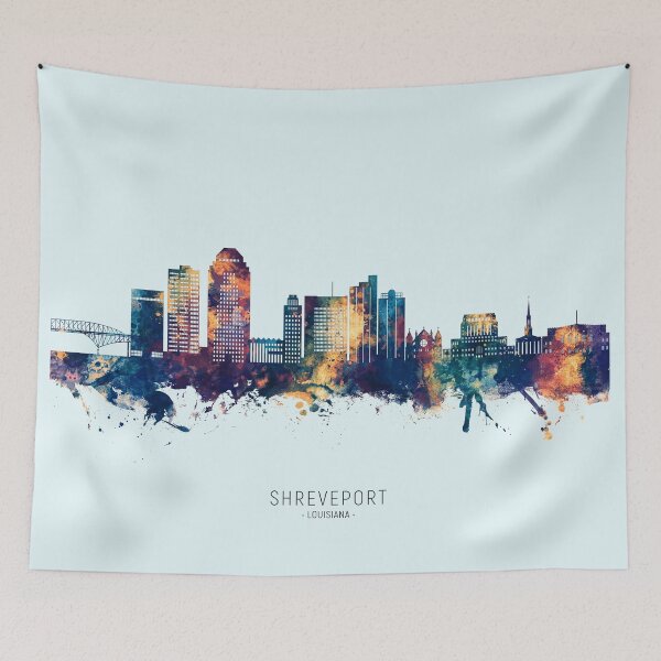Item preview, Shreveport Louisiana Skyline designed and sold by ArtPrints.