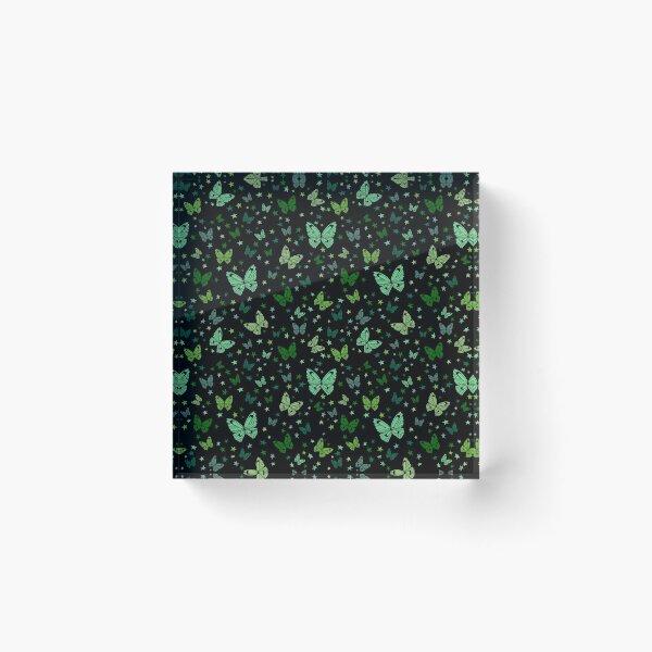Item preview, Bounty of Green Butterflies - Black designed and sold by Erin Bresnahan.