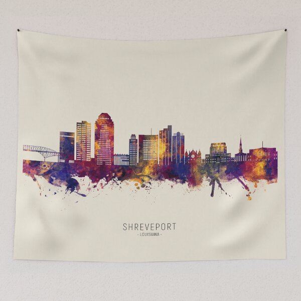 Item preview, Shreveport Louisiana Skyline designed and sold by ArtPrints.