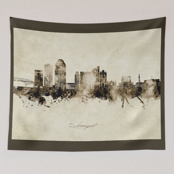 Item preview, Shreveport Louisiana Skyline designed and sold by ArtPrints.