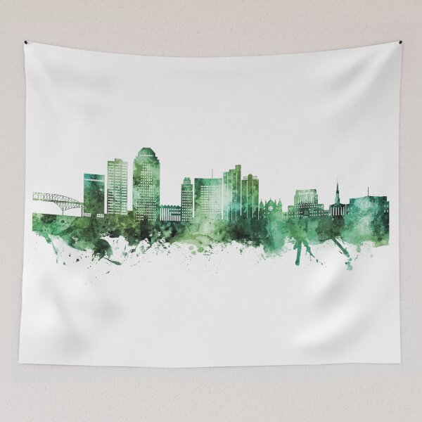 Item preview, Shreveport Louisiana Skyline designed and sold by ArtPrints.
