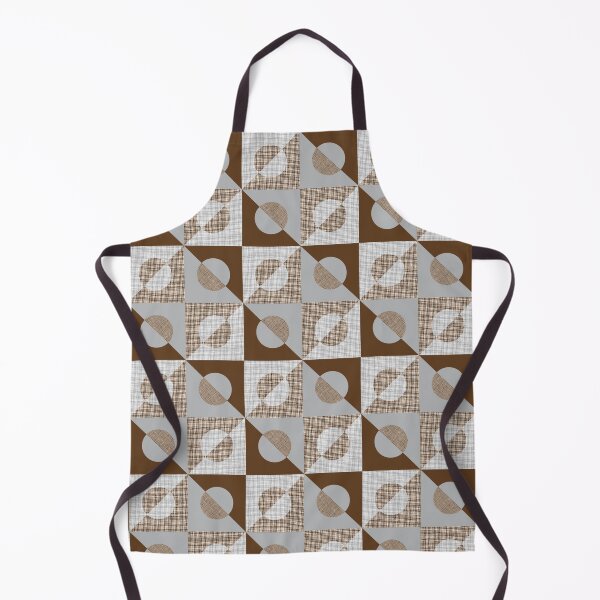 Item preview, Textured Mid-century Circles No.14 Chocolate Brown and Grey designed and sold by QuestingPixel.