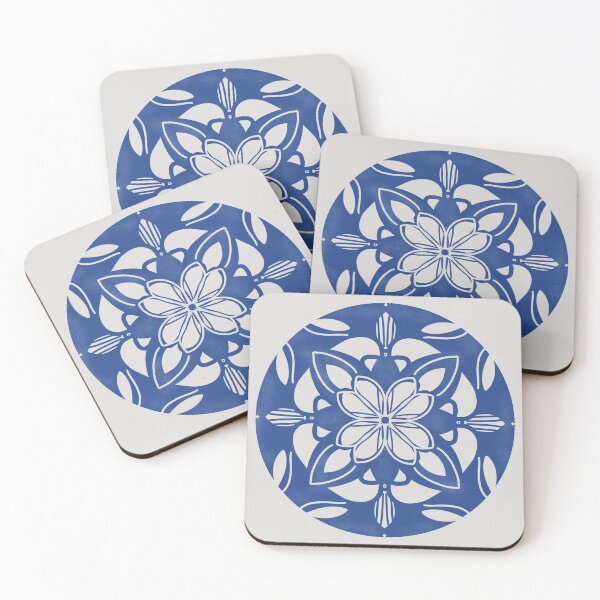 Item preview, Ethnic blue mandala floral texture designed and sold by ArchanaArtz.
