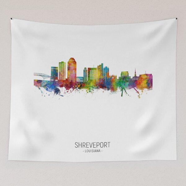 Item preview, Shreveport Louisiana Skyline designed and sold by ArtPrints.
