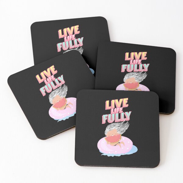 Item preview, Live Life Fully Inspirational Motivational Quote designed and sold by Destine99.