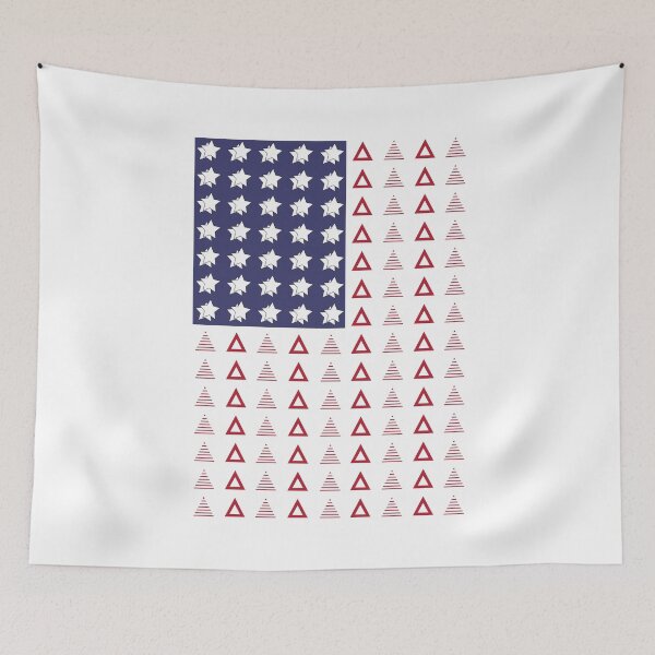 Item preview, Celebrating 4th July American Flag - Minimal Techno Pattern designed and sold by Non-Believer.