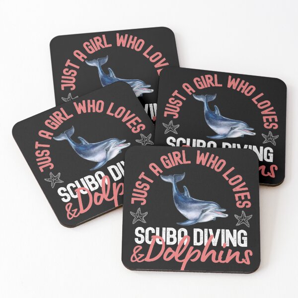 Item preview, Just A Girl Who Loves Scuba Diving And Dolphins designed and sold by StudioAquaLumos.