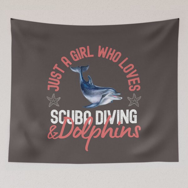 Item preview, Just A Girl Who Loves Scuba Diving And Dolphins designed and sold by StudioAquaLumos.
