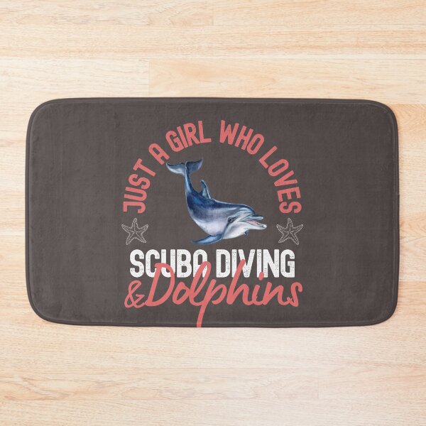 Item preview, Just A Girl Who Loves Scuba Diving And Dolphins designed and sold by StudioAquaLumos.
