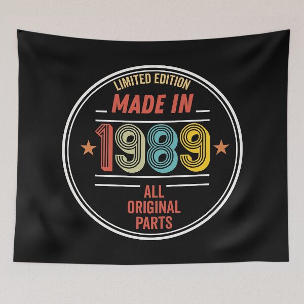 Item preview, Limited Edition Made In 1989 All Original Parts - Funny Vintage Years Old Birthday Gifts. designed and sold by ALITOPRINCE.