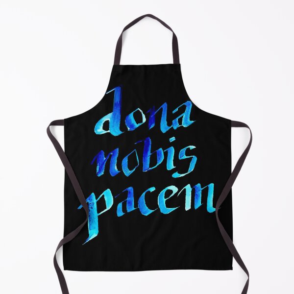 Item preview, Dona Nobis Pacem, Peace Prayer Hand Lettered Blue Watercolor designed and sold by MaryKunzGoldman.