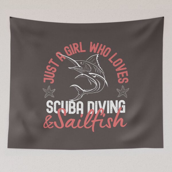 Item preview, Just A Girl Who Loves Scuba Diving And Sailfish designed and sold by StudioAquaLumos.