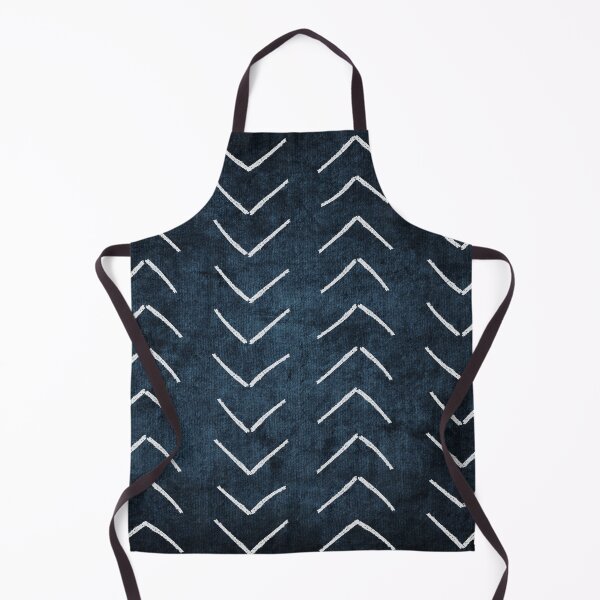 Item preview, African Mud Cloth Boho Arrows White and Navy Blue designed and sold by TheCozyCottage.
