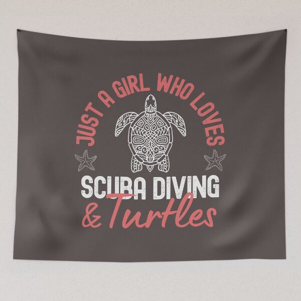 Item preview, Just A Girl Who Loves Scuba Diving And Turtles designed and sold by StudioAquaLumos.