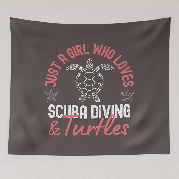 Item preview, Just A Girl Who Loves Scuba Diving And Turtles designed and sold by StudioAquaLumos.