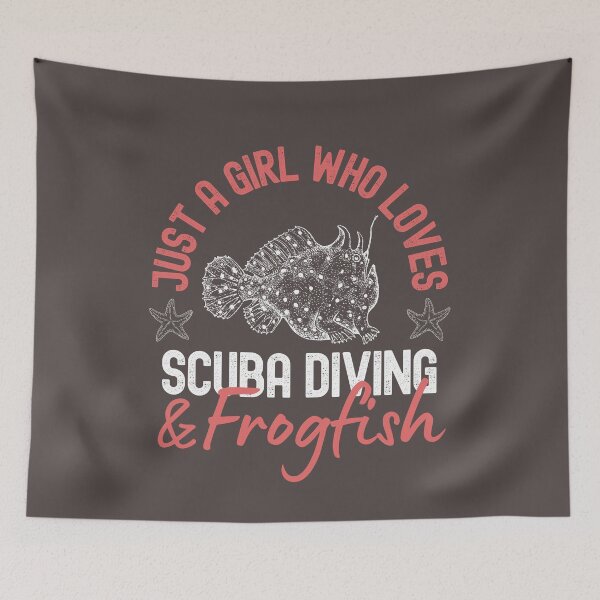 Item preview, Just A Girl Who Loves Scuba Diving And Frogfish designed and sold by StudioAquaLumos.