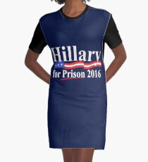 Hillary für das Gefängnis 4 T-Shirt Kleid