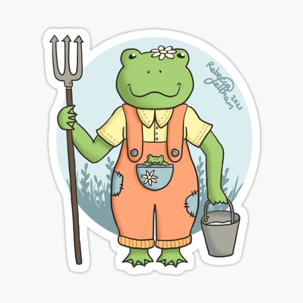Froggy Farmer Sticker
