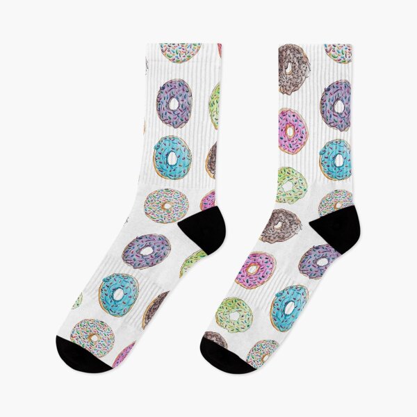 Item preview, Donut Variety Set Pink Blue Green Purple Rainbow and Chocolate designed and sold by Jada Clark.