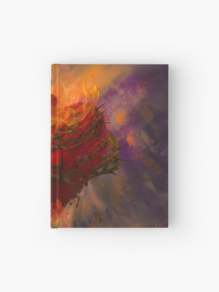 Thumbnail 1 of 3, Journal, Sacred Heart of Jesus designed and sold by phatpuppyart.