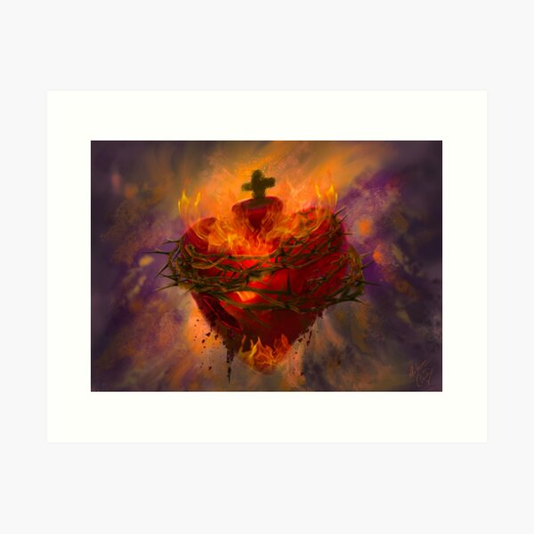 Item preview, Sacred Heart of Jesus designed and sold by Claudia McKinney.