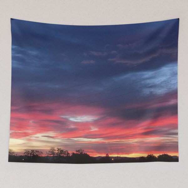 Item preview, Deep blue, bright pink and purple sunset designed and sold by AdaM-219.