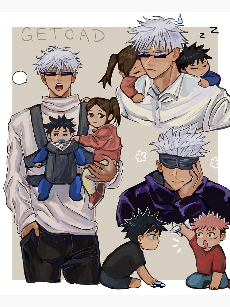 gojo-satoru-s-adopted-kids-poster-by-coreygfu-redbubble