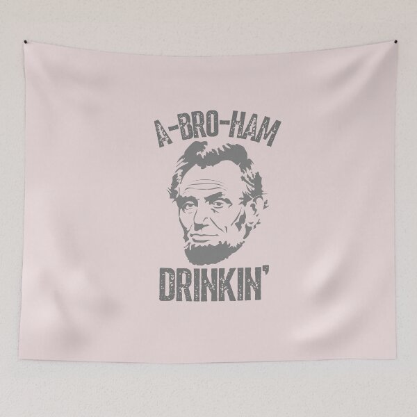 Item preview, Vintage Abroham Drinkin Funny Typography and Lincoln illustration  designed and sold by garniturex.