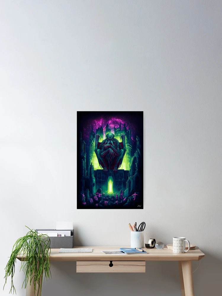 Thumbnail 2 of 3, Poster, Cthulhu at R'lyeh designed and sold by Cat&Crown.