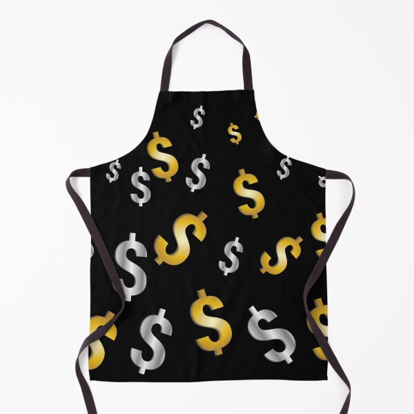Item preview, Gold and silver dollar signs on black background designed and sold by Murza.