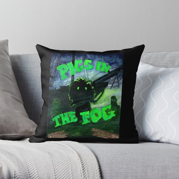 Pigs in the Fog Throw Pillow