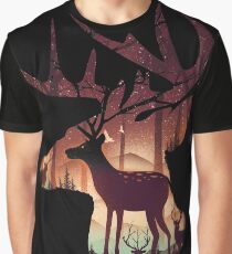 Mystical Deer Graphic T-Shirt