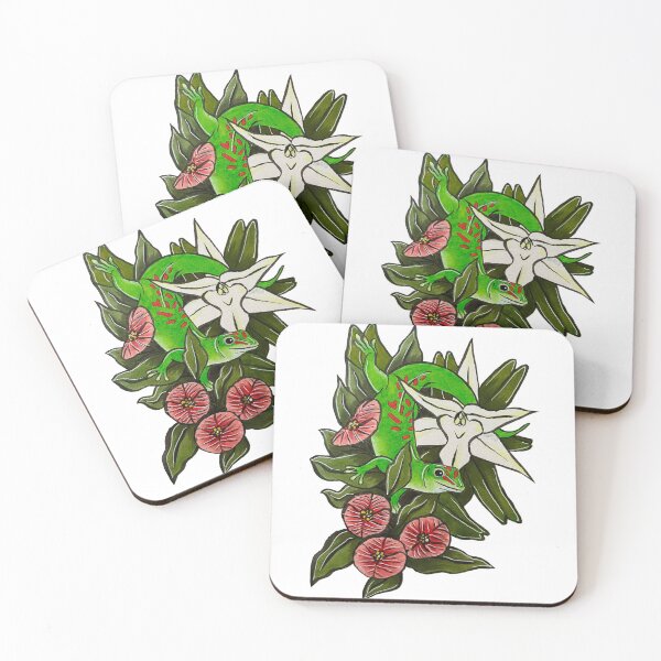 Item preview, Watercolor Day Gecko designed and sold by LovelyGreenbean.