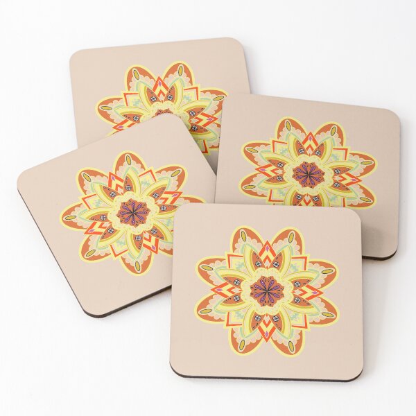 Item preview, THE HOT CINNAMON MARIGOLD YELLOW MANDALA designed and sold by Warenae.