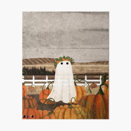 There's a Ghost in the Pumpkins Patch Again Art Board Print