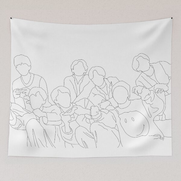 Item preview, Life Goes On Black Outline Print on White designed and sold by lineartdesigns.