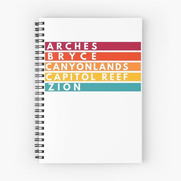 Item preview, Utah Mighty 5 National Parks Arches Bryce Canyonlands Capitol Reef Zion designed and sold by BadLatitude.